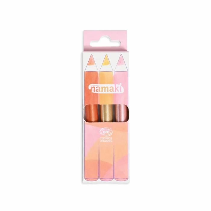 Kit 3 crayons de maquillage pailletés - Rayon de soleil - Namaki