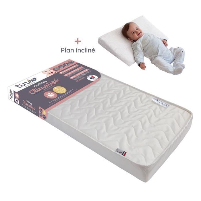 TINEO Air-Conditioned Mattress 60x120 cm - 10 cm Thick - Comes with a 15° inclined wedge