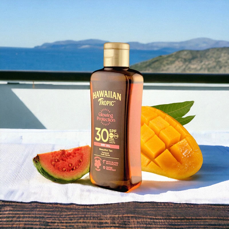 Хавајско тропско блиставо заштитно суво уље SPF 30