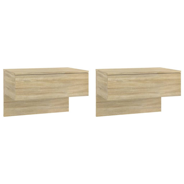 2x Szafka Nocna Stolik Komoda Brązowa Wisząca Do Sypialni 60x40x40 cm