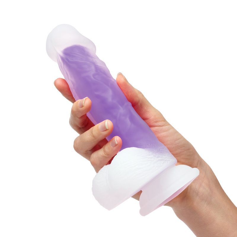 Så gudomlig härlig äkta hudkänsla lila dildo