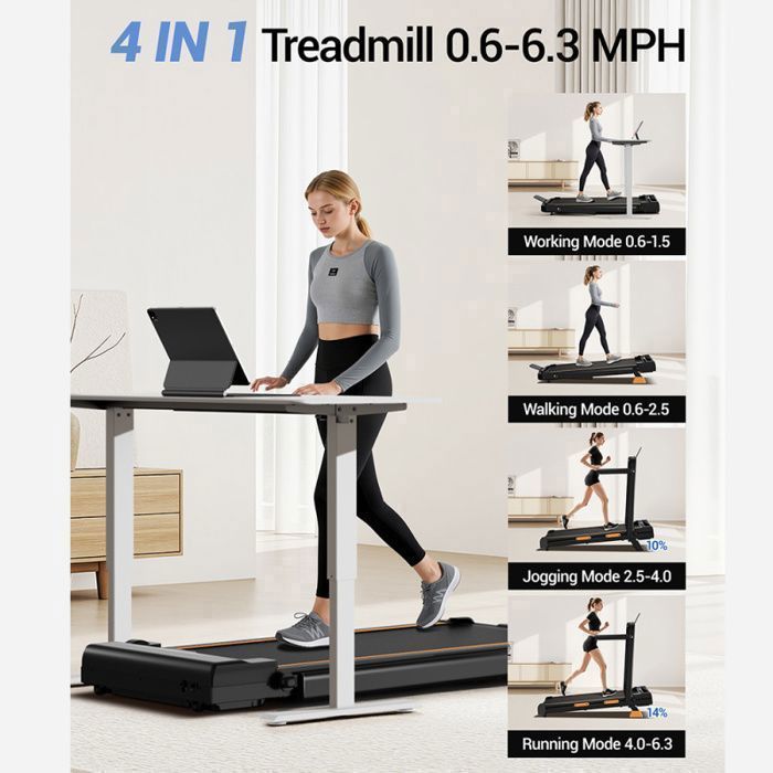Tapis roulant pieghevole - ROBORE X5F - Velocità massima 10 km/h - Inclinazione 14% - Motore silenzioso da 2,5 CV - Carico massimo 150 kg