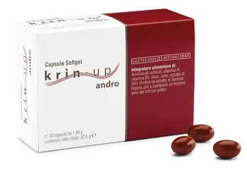 CIEFFE DERMA Krin Up Andro Nahrungsergänzungsmittel gegen Haarausfall, 30 Kapseln, Produkt gegen Haarausfall