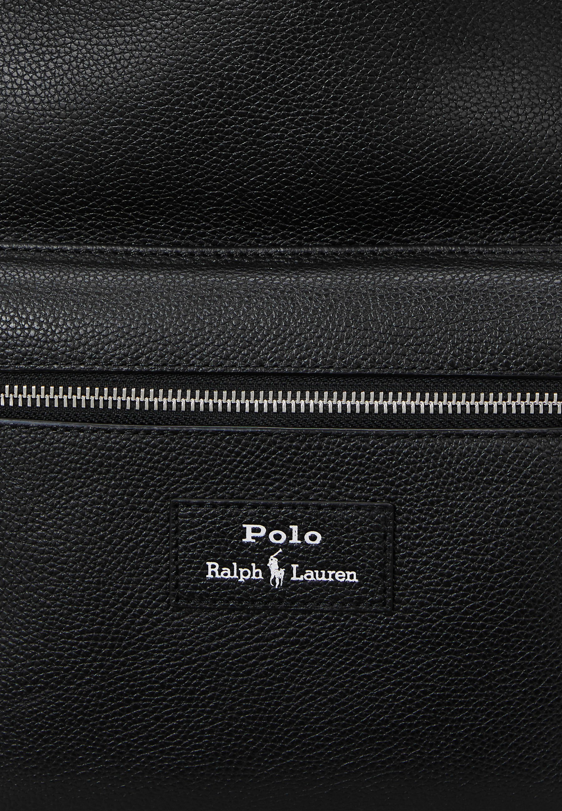LEATHER BACKPACK - Ryggsekk - blackPolo Ralph Lauren