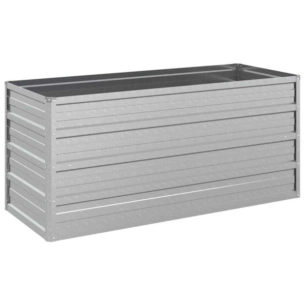 Podwyższona rabatka Srebrny 100 x 40 x 45 cm Stal vidaXL