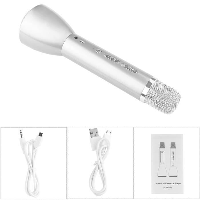 Microfono wireless con altoparlante integrato per karaoke con Bluetooth, kit per sistema da studio per KTV, insegnamento e spettacoli.