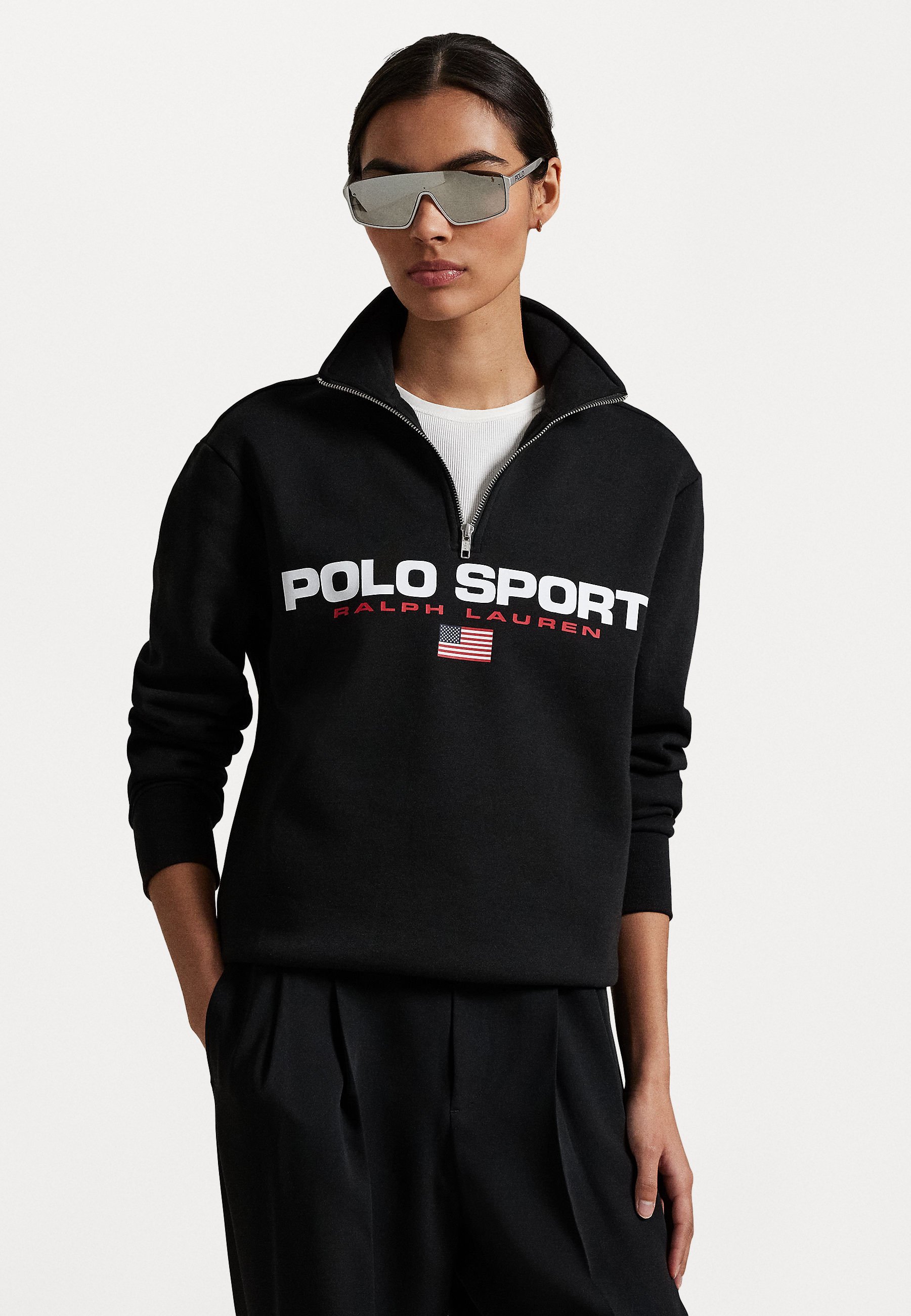Felpa Polo Ralph Lauren POLO SPORT FLEECE - Felpa - nero/bianco