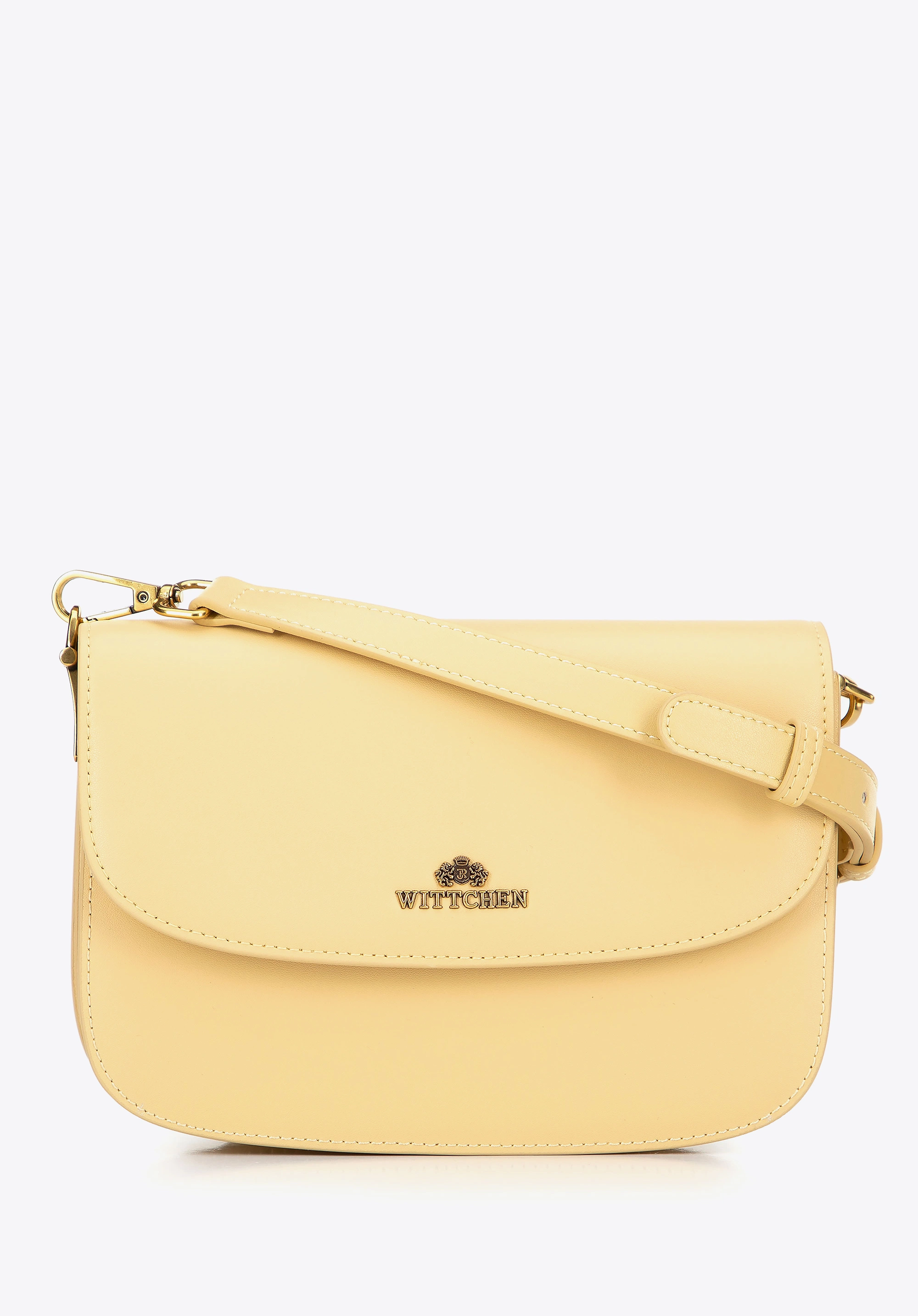 Damska crossbody ze skóry naturalnej żółta