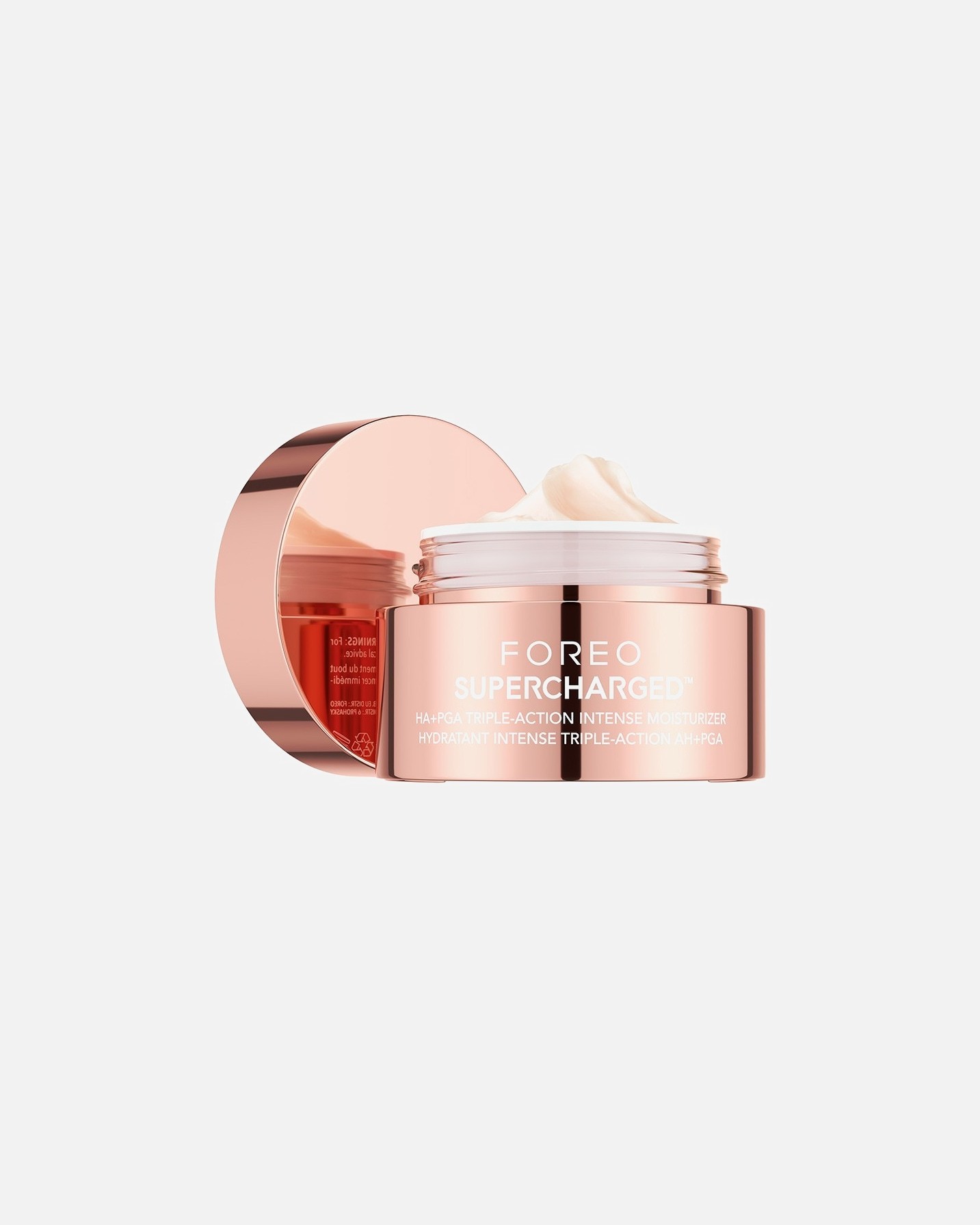 FOREO drėkinamasis serumas odos priežiūrai SUPERCHARGED™ HA + PGA trigubo poveikio intensyviai drėkinamoji priežiūra - 50 ml