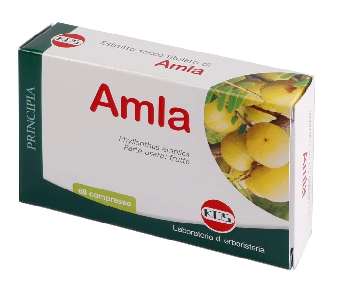 KOS Amla-Trockenextrakt 60 Tabletten Nahrungsergänzungsmittel zur Unterstützung des Immunsystems