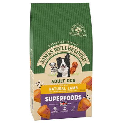 James Wellbeloved Superfoods voor volwassenen - Lam met aardappel en chia