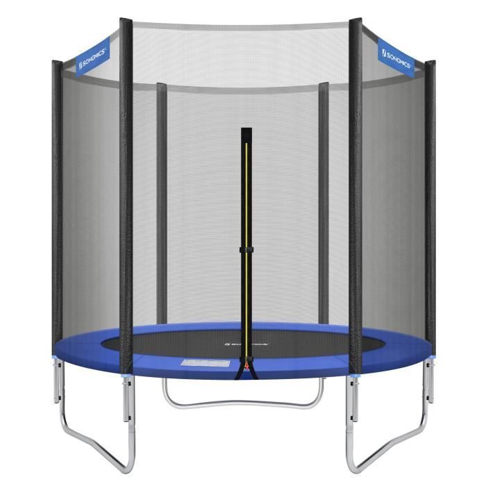 SONGMICS Garden Trampoline Ø 183 cm with Safety Net, Covered Poles