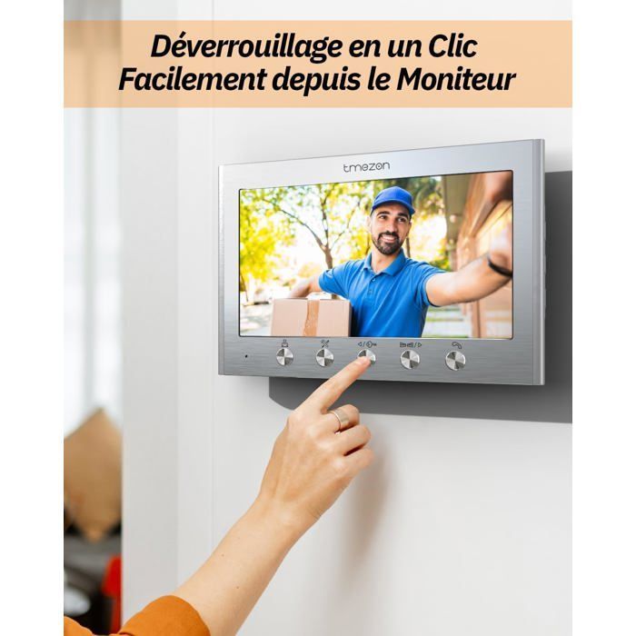 Videocitofono cablato a 2 fili con schermo TFT da 7