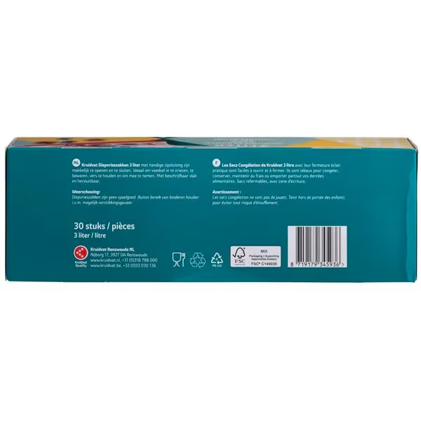 Vrečke za zamrzovanje Kruidvat<br>30 x 3L