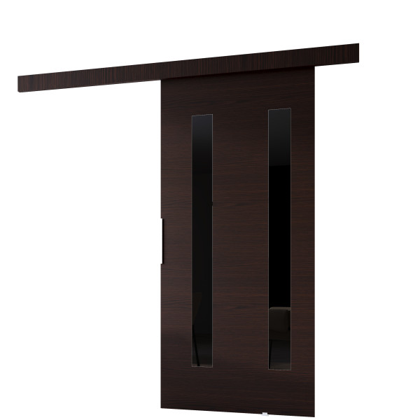 Drzwi przesuwne wewnętrzne CLEAN H 86 cm  w kolorze wenge.