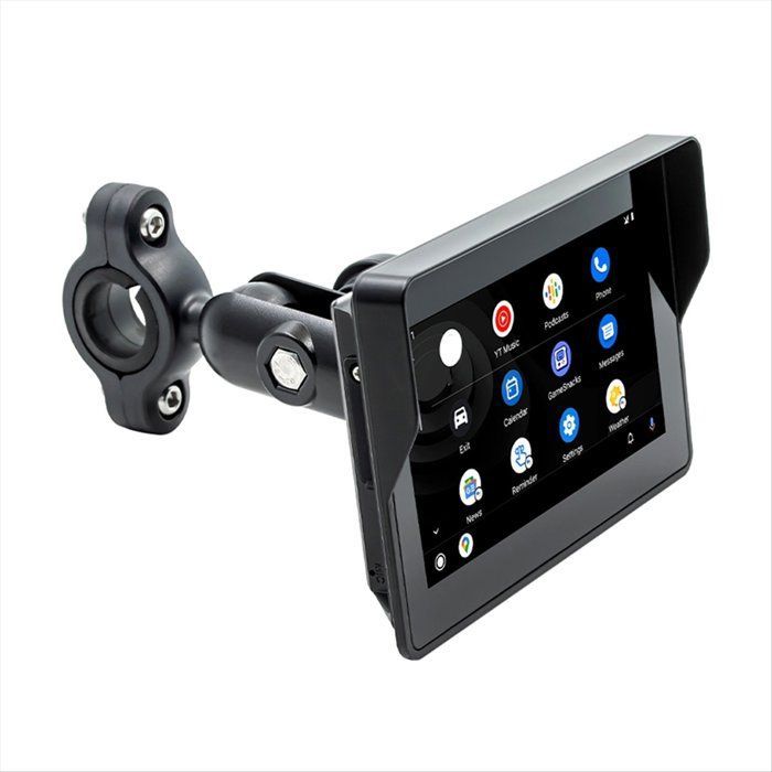 CarPlay inalámbrico portátil para motocicletas y pantalla Android Auto, sistema de navegación para motocicletas, reproductor MP5 con pantalla táctil de 5 pulgadas