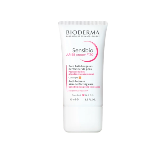 Bioderma Sensibio AR krem BB do skóry z problemami naczynkowymi SPF30 Light 40 ml