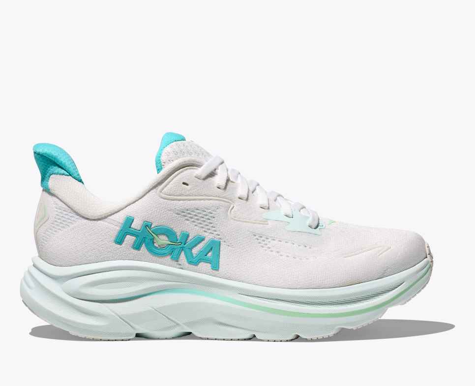 HOKA Clifton 10 Blanco / Azul Cielo