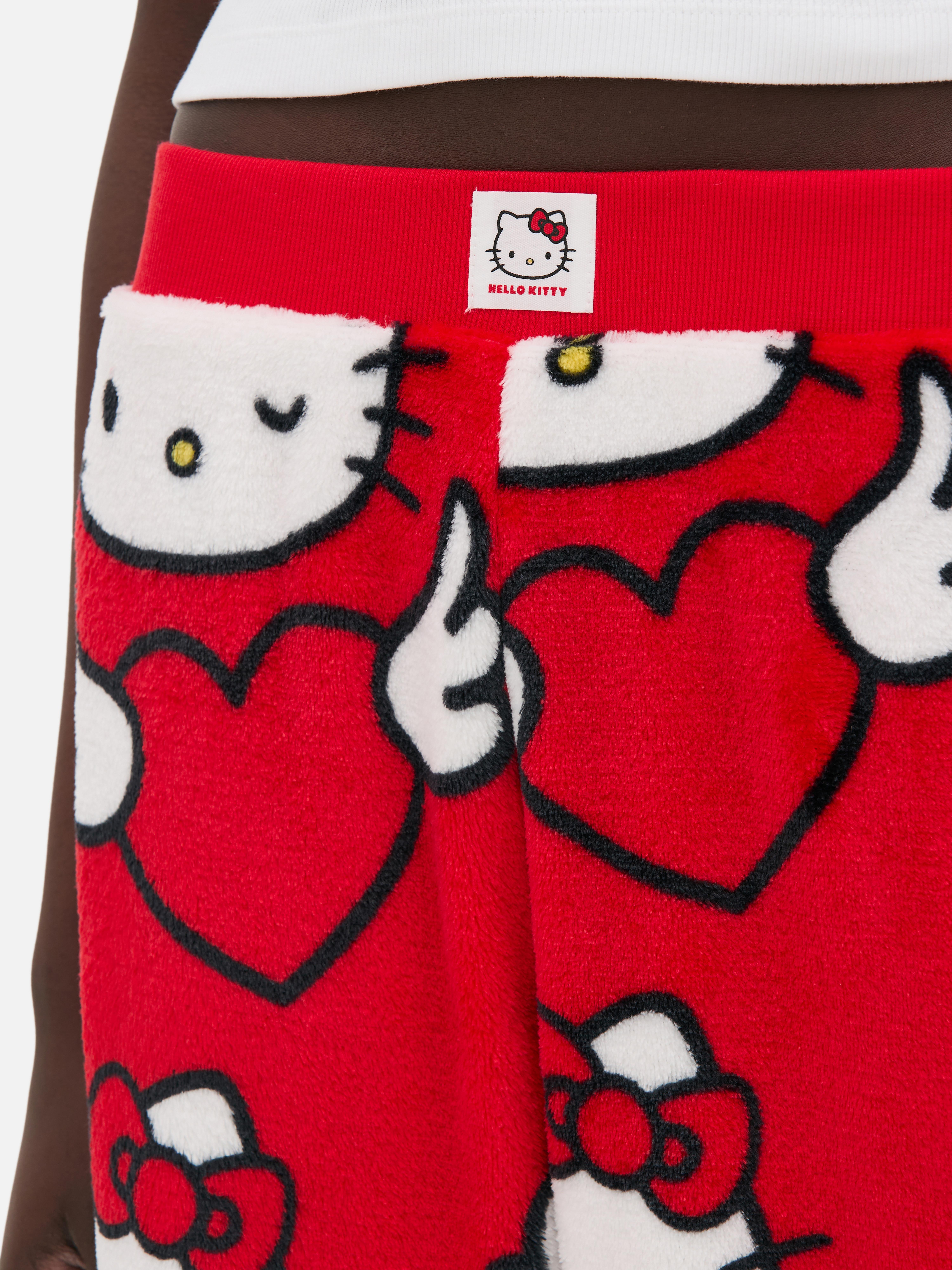 Pantaloni de pijama din fleece Hello Kitty Pantaloni de pijama din fleece cu design Hello Kitty