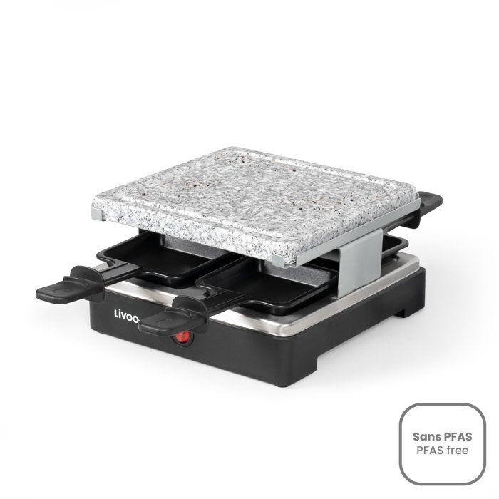 Raclette Grill - LIVOO - DOC242 - 4 personas - 600 W - Bandeja de granito extraíble
