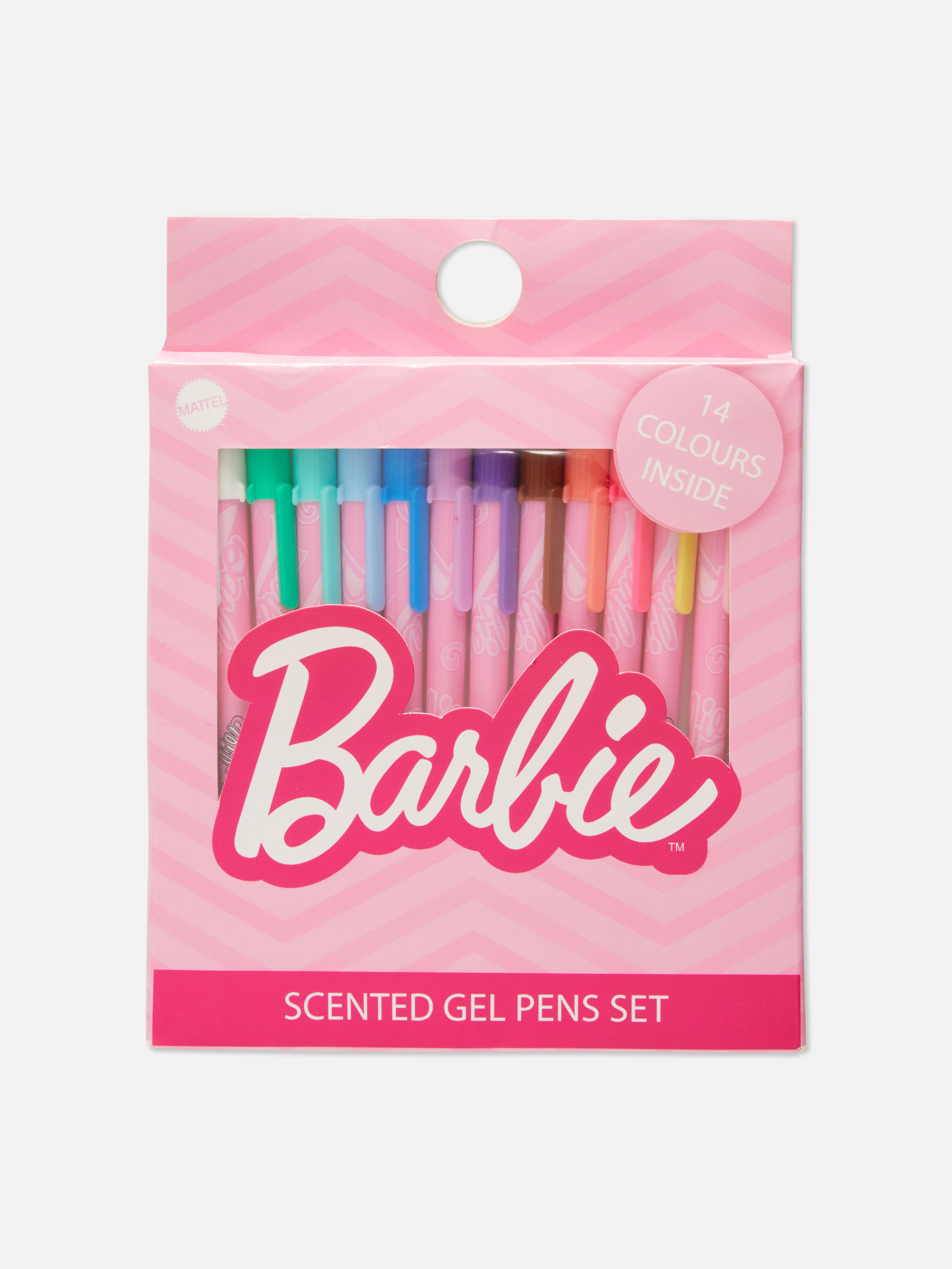 Pixuri cu gel Barbie, 14 buc. Pachet multiplu de pixuri cu gel parfumate cu inscripția Barbie