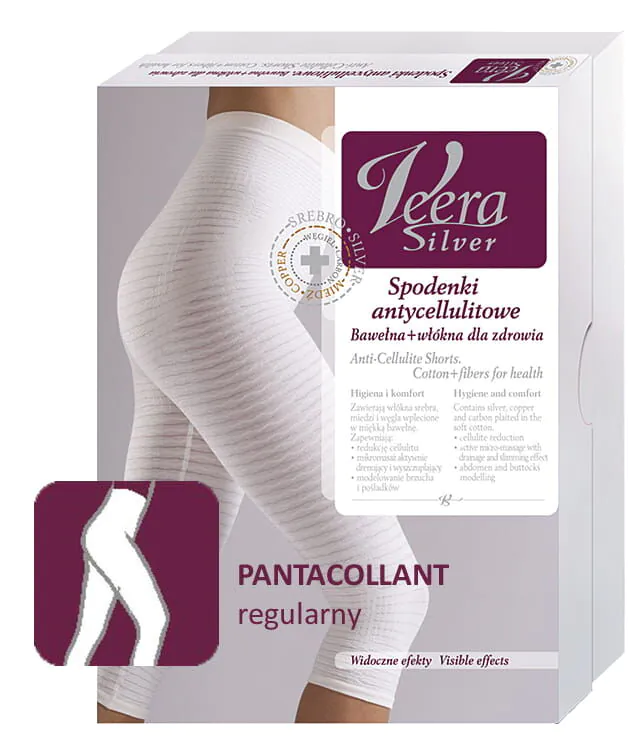 Veera Silver Spodenki antycellulitowe, fason Pantacollant, Stan regularny rozm.