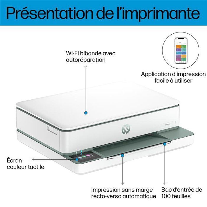 HP Envy 6130e All-in-One-Drucker – Farbtintenstrahl – Kopieren – Scannen – 3 Monate Instant Ink inklusive mit HP+