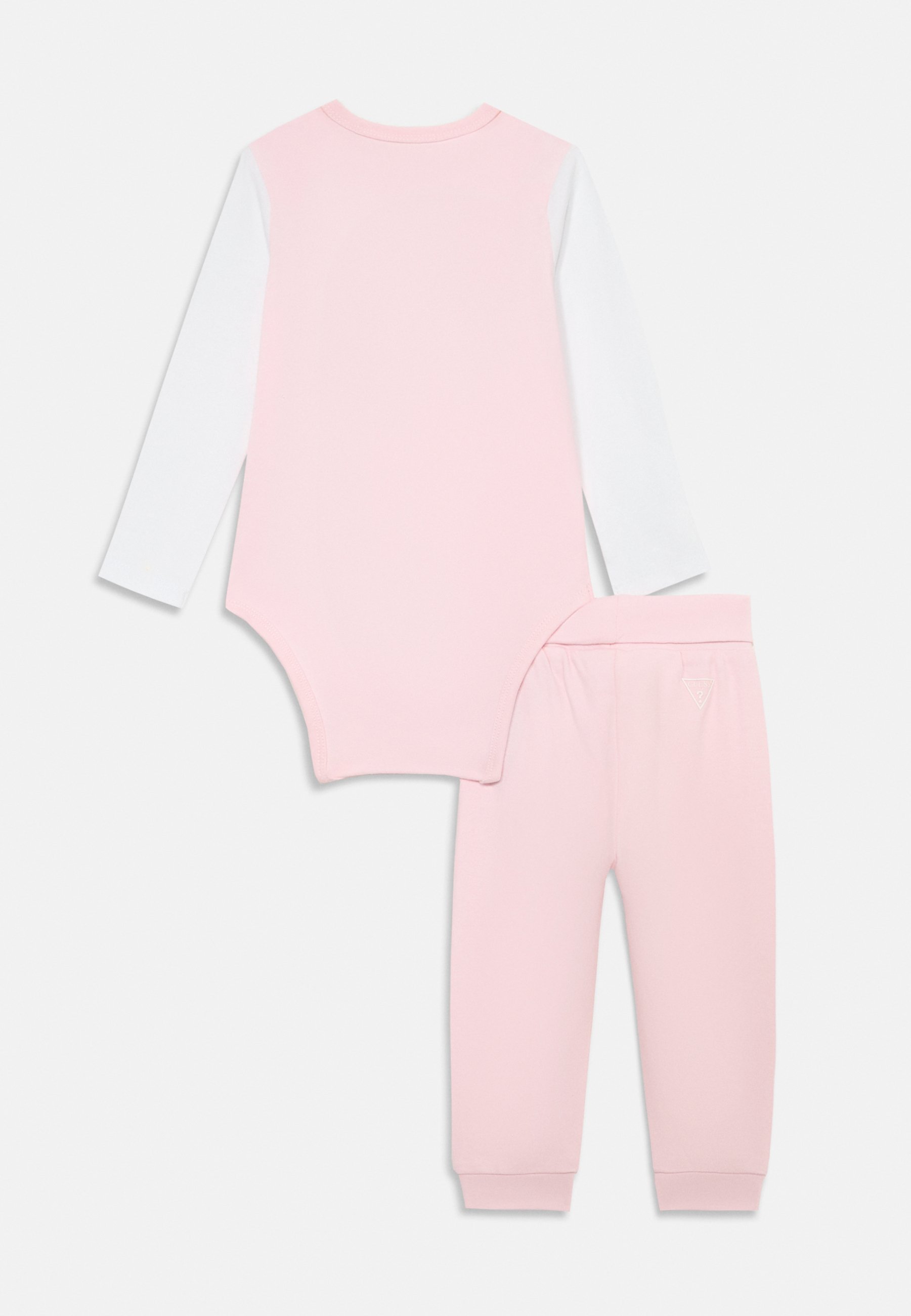 Guess BABY PANTS SET UNISEX - Trainingsbroek - roze/wit