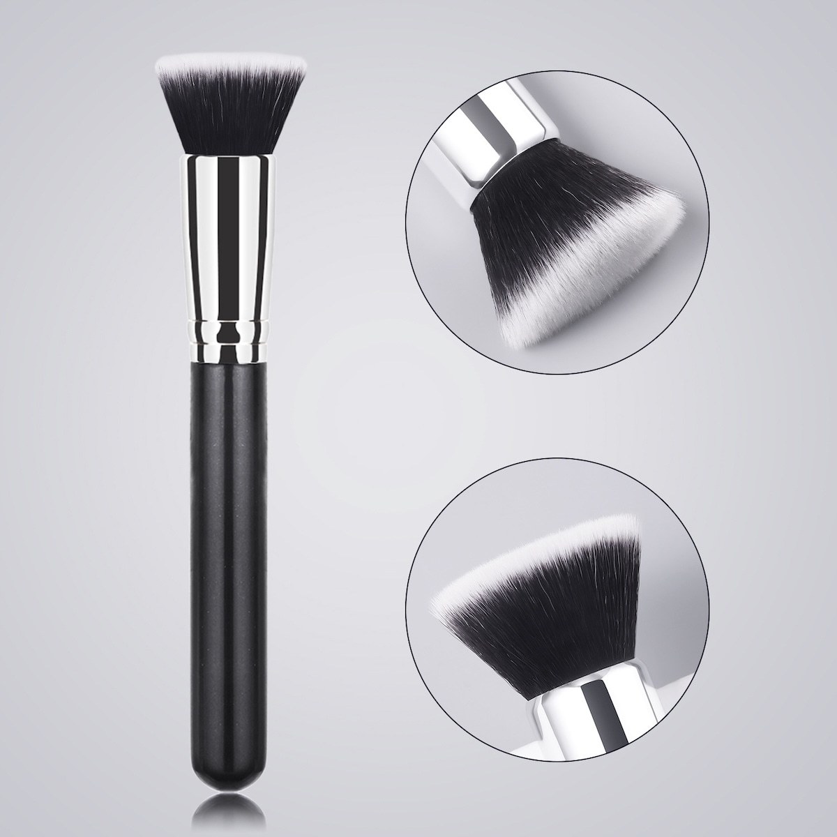 „Technique Pro Foundation Brush 106“ makiažo pagrindo šepetėlis – juodos spalvos