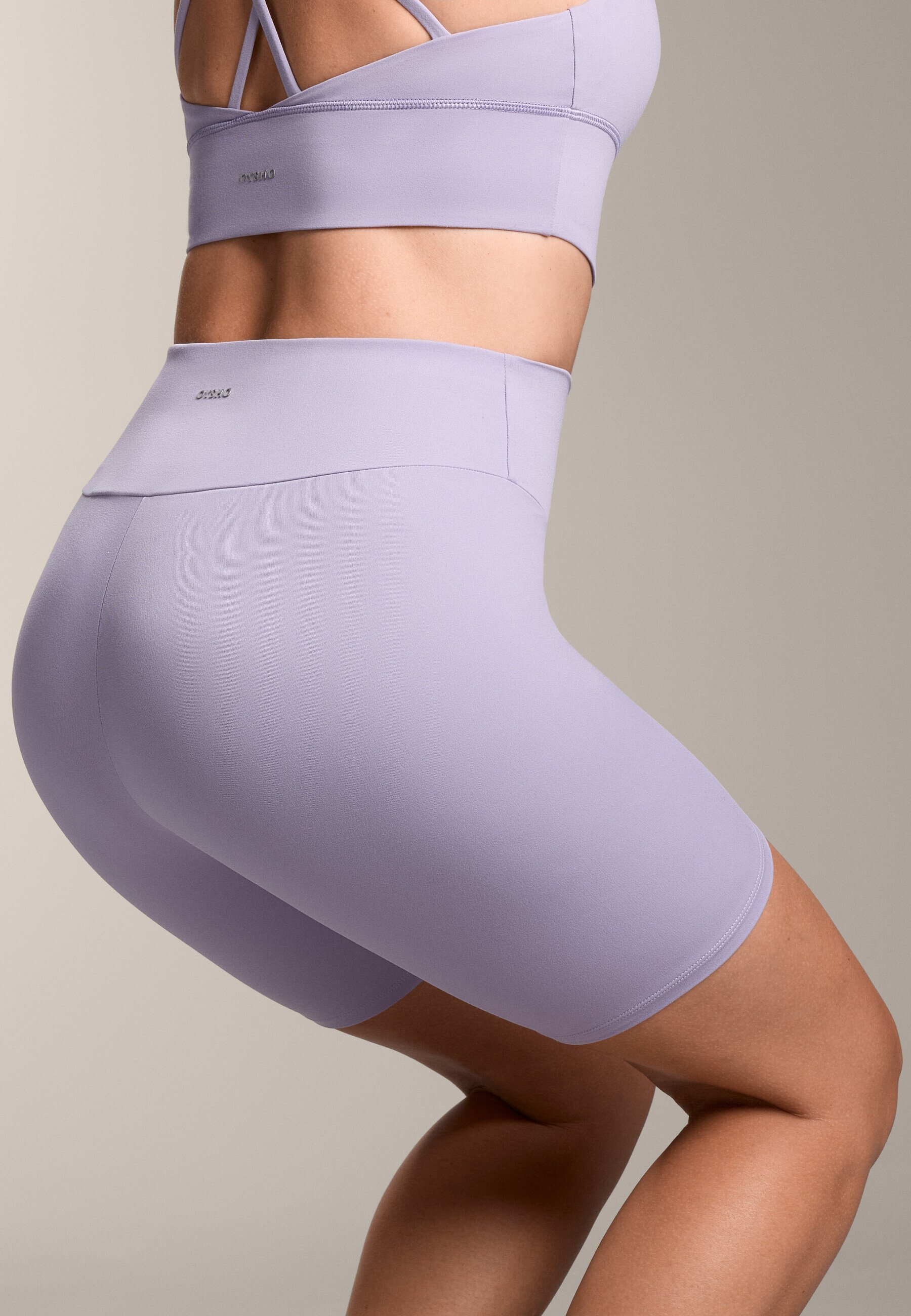 OYSHO COMFORTLUX HIGH RISE 20cm BIKER - Sportshorts - roségoudkleurig