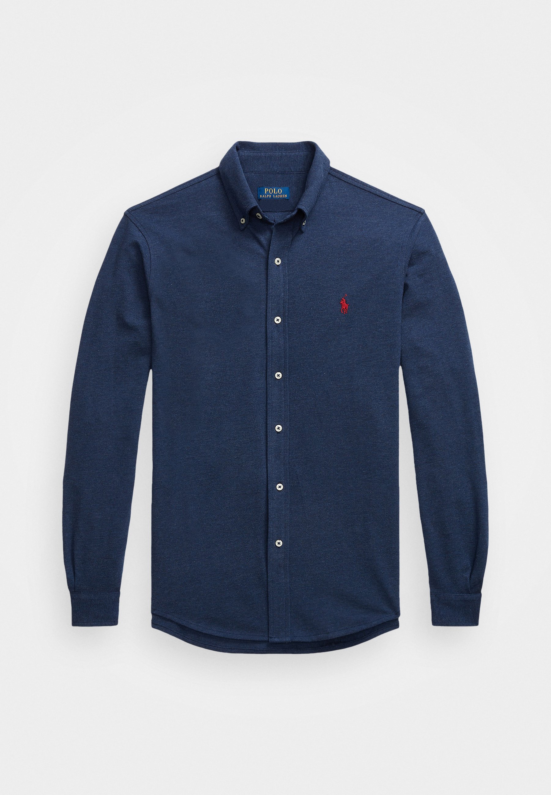 POLO RALPH LOGO NECK SLEEVE - Vapaa-ajan kauluspaita - navy heatherPolo Ralph Lauren