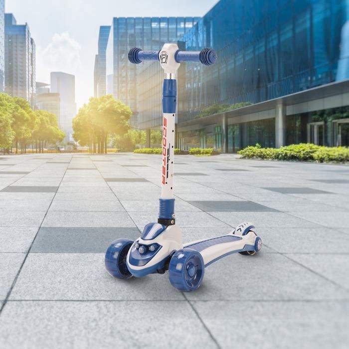 YIPEEMA. TROTTINETTE POUR ENFANTS, PREMIÈRE VITESSE À 70 CM DU SOL, DEUXIÈME VITESSE À 75 CM, TROISIÈME VITESSE À 81 CM, BLUE.