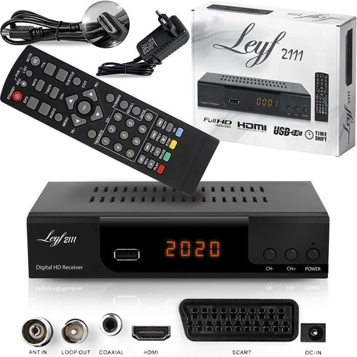 Ricevitore terrestre HD Leyf 2111 DVB-T2 e DVB-C COMBO - Compatibile con canali DTT HD in MPEG-4 - HDMI e SCART
