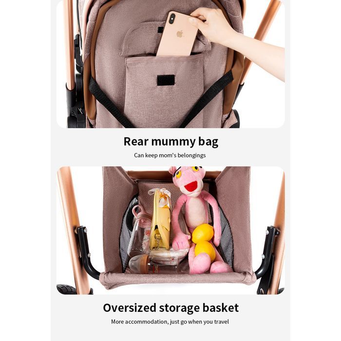Sistema di viaggio/passeggino 3 in 1 ALYIKOU per bambini da 0 a 3 anni - LV9 - Seggiolino auto - Posizione reclinabile - Borsa per neonati - Nero