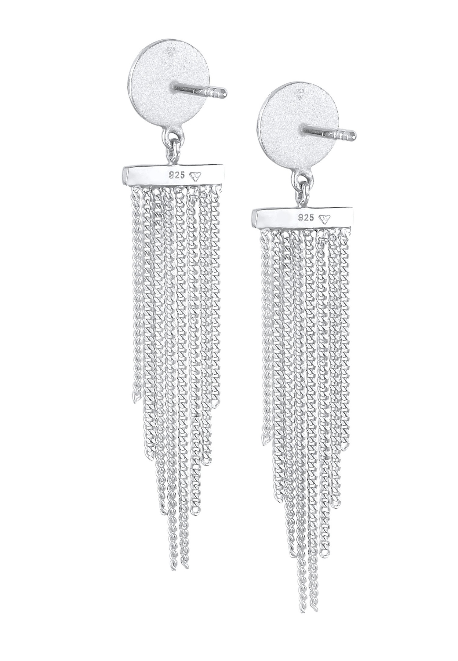 Elli Femmes pendentif d'oreilles plaquette look élégant en argent sterling 925