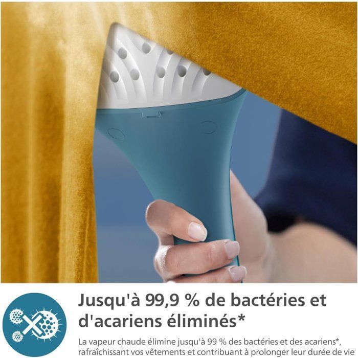Vaporiera a libera installazione - PHILIPS - STE1040/20 - Vaporiera con tavolo - Serie 1000 - Vapore continuo 36 g/min - 1800 W - 45 sec - Blu