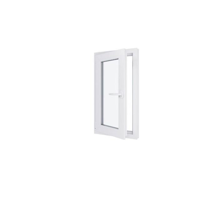 Ventana de PVC - Ancho x Alto 500 x 900 mm - Triple acristalamiento - Color blanco - Manilla derecha
