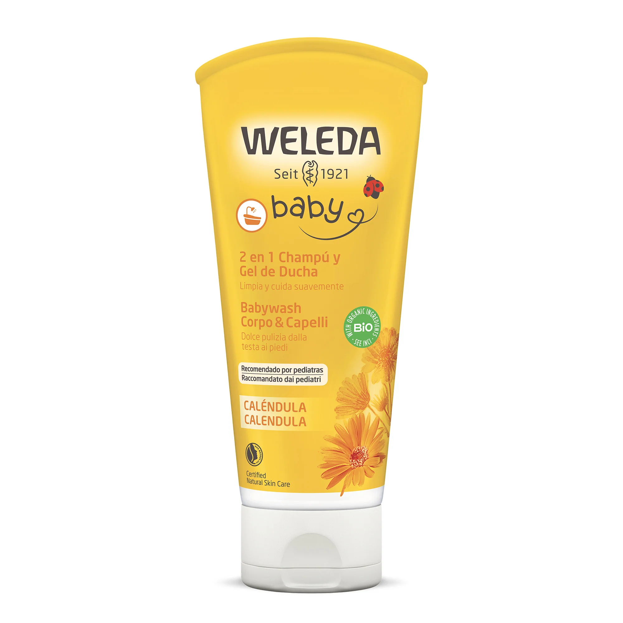 Mamma & Bambino Baby - Babywash corpo e capelli CALENDULA - Trattamento Bebè, Prodotti per Bambini, Bagno e Doccia, Shampoo Delicato