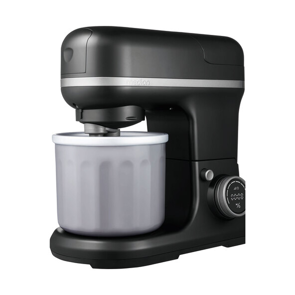 Digital food processor with ice bowl, 4 in 1, black (MD 18440)