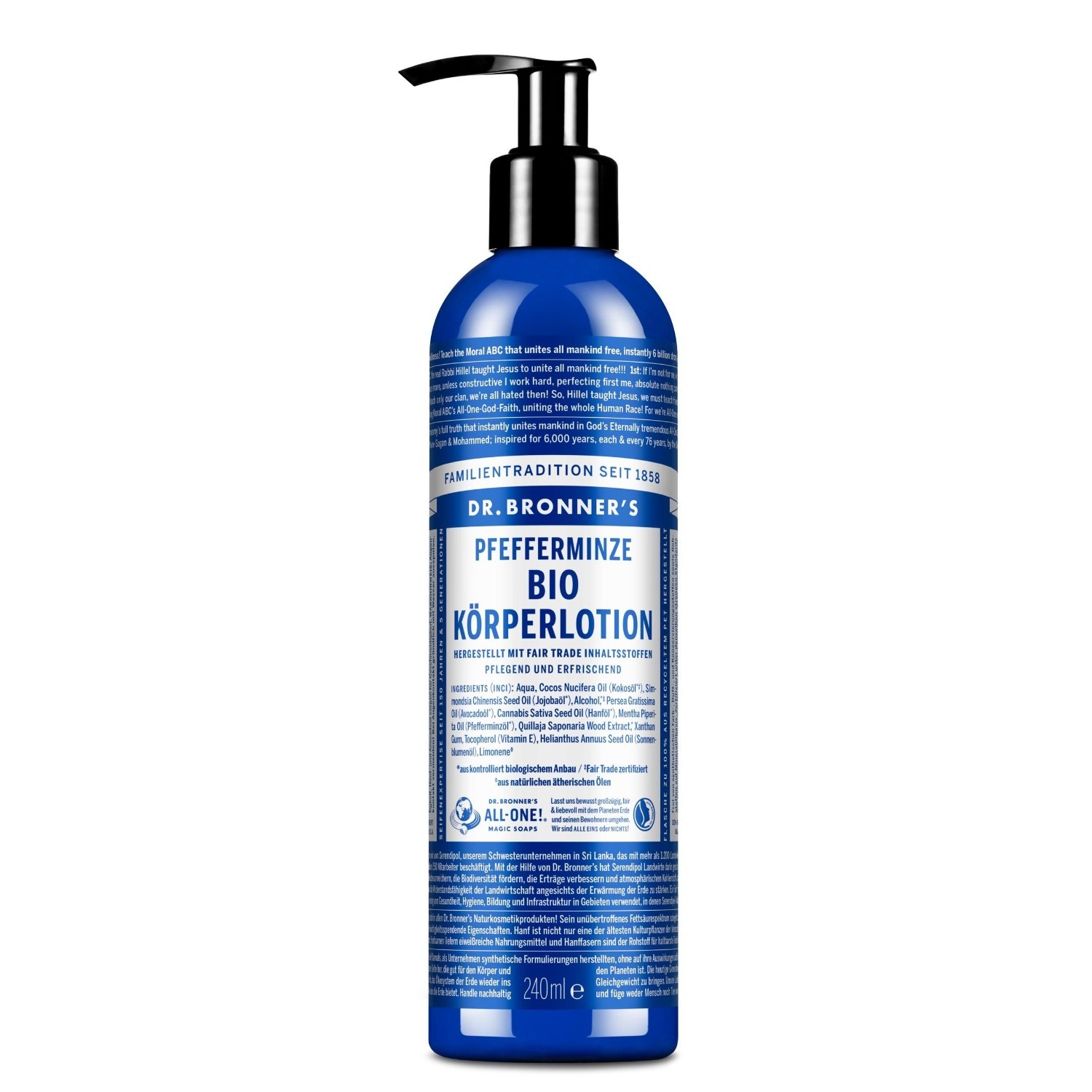 Dr. Bronner's losion za tijelo s okusom paprene metvice - 240 ml