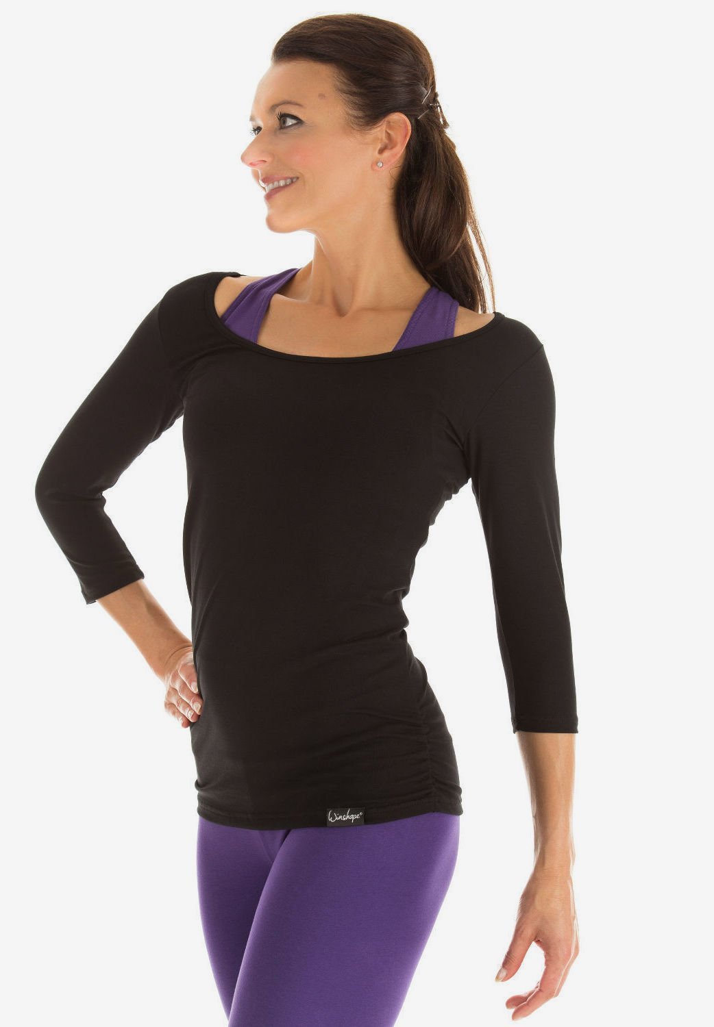 Winshape top met lange mouwen - zwart