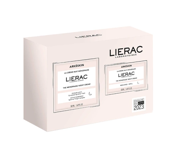 Lierac Arkeskin zestaw krem na noc w okresie menopauzy 50 ml   refill kremu 50 ml
