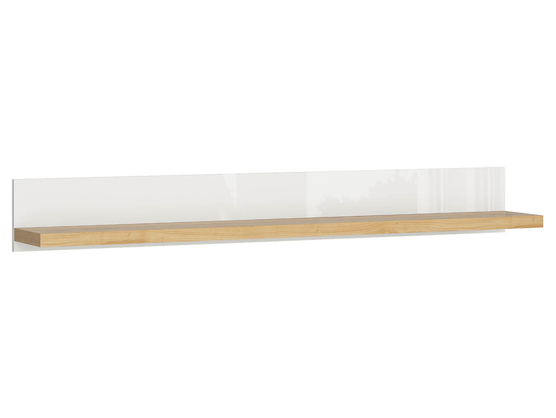 Półka ścienna Erla 158 cm biały/dąb minerva