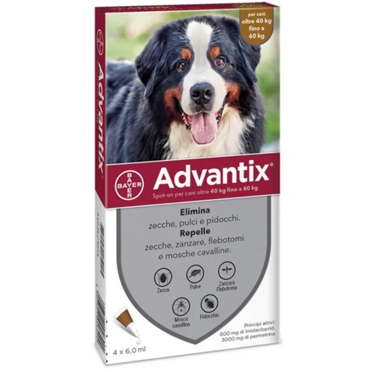ADVANTIX Advantix Spoton 4 pipetas marrons 40 60 kg
