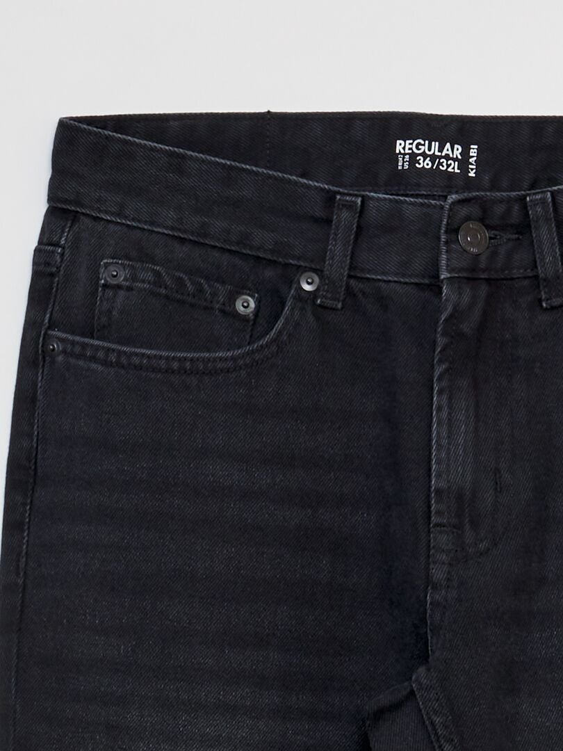 Calça jeans reta - L32 - CINZA