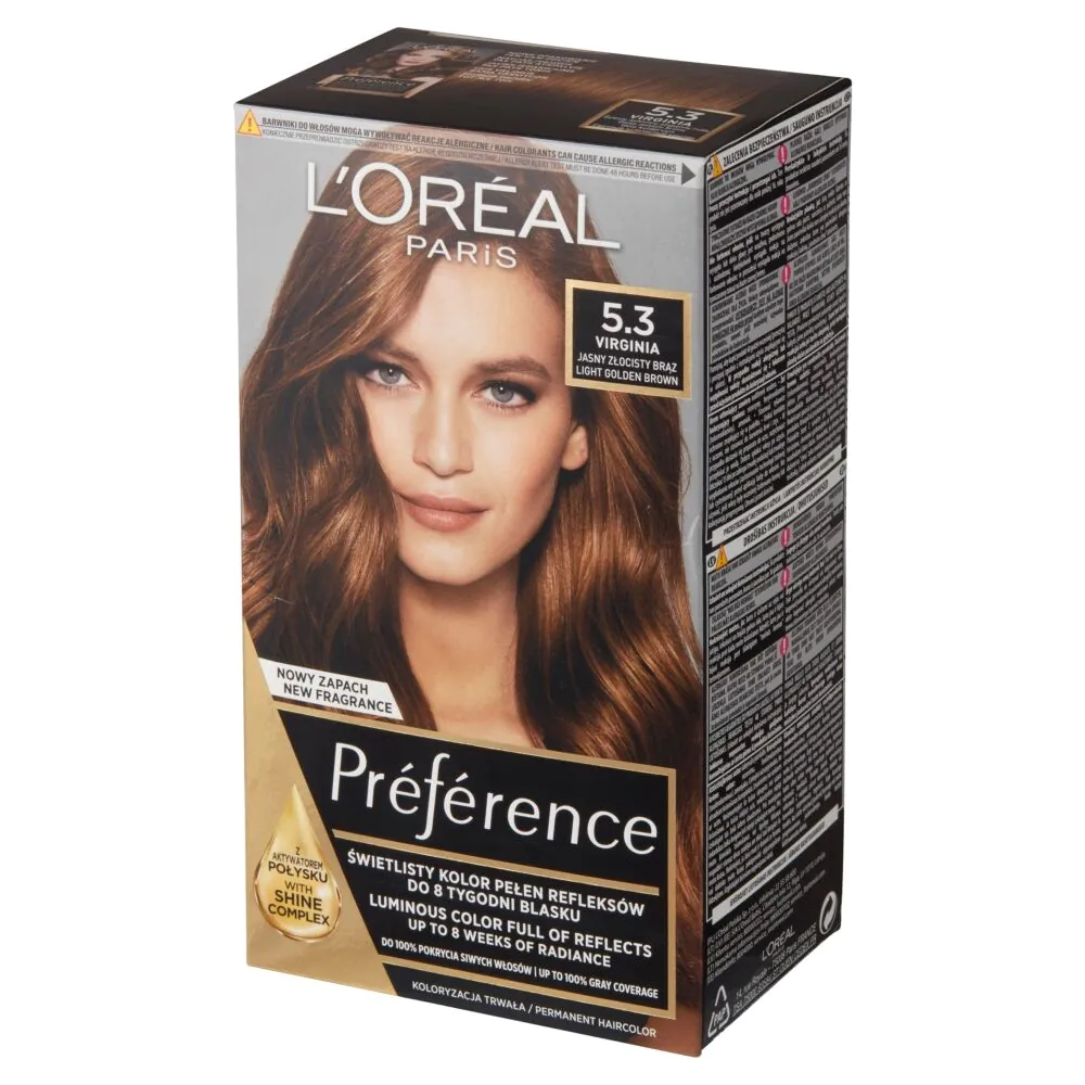 L’Oréal Preference Farba do włosów G5.3 Jasny Brąz Złocisty