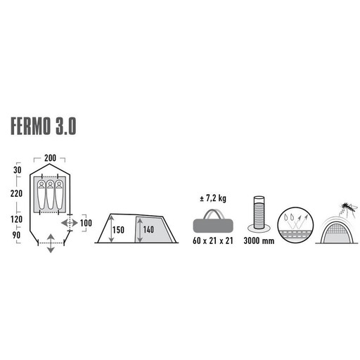 Palapinė „Fermo High Peak 3.0“