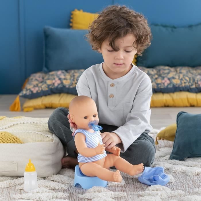 Corolle - Mon Grand Poupon - Paul fait pipi - Poupon 36cm sexué au corps vinyle - Dès 2 ans