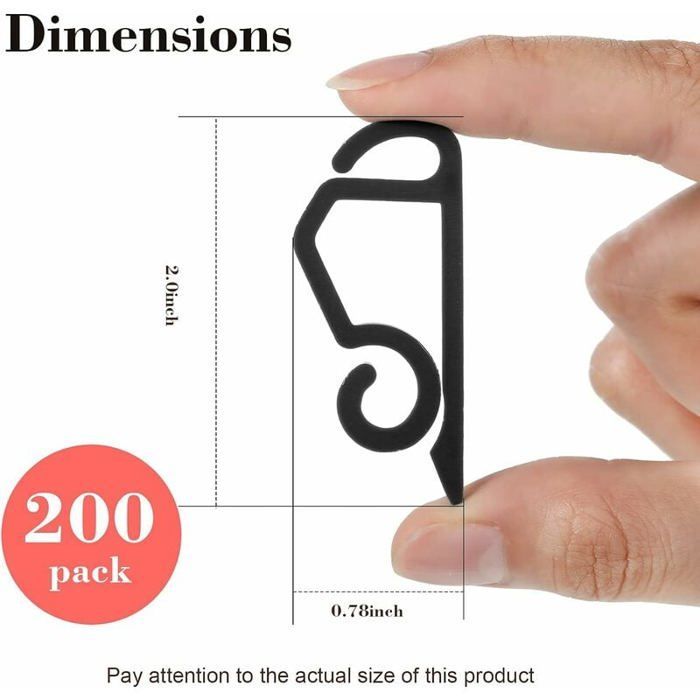 100 Weatherproof Outdoor Christmas Light Clips for Gutter Festive Decoration, Black Series Lights