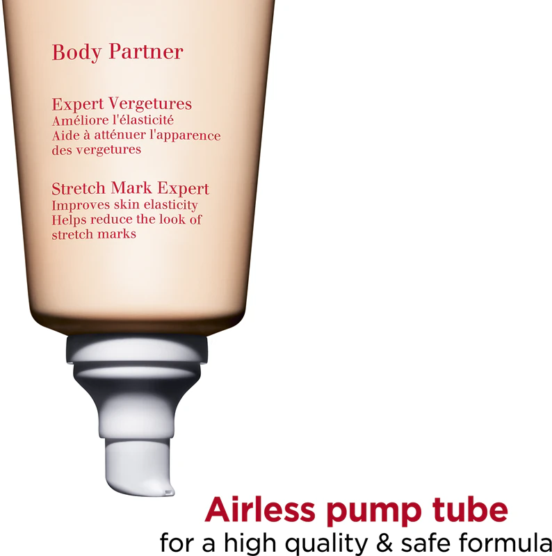 Clarins Body Partner Stretch Mark Expert é um creme corporal calmante que reduz as estrias existentes e previne o aparecimento de novas.